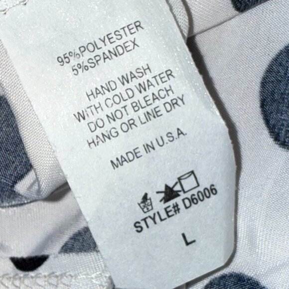 Polka Dot Cold Shoulder Women's Top Size Large Acting Pro - Picture 8 of 9